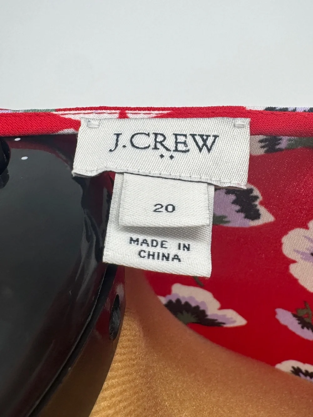 J. Crew Red Floral Wrap Midi Dress